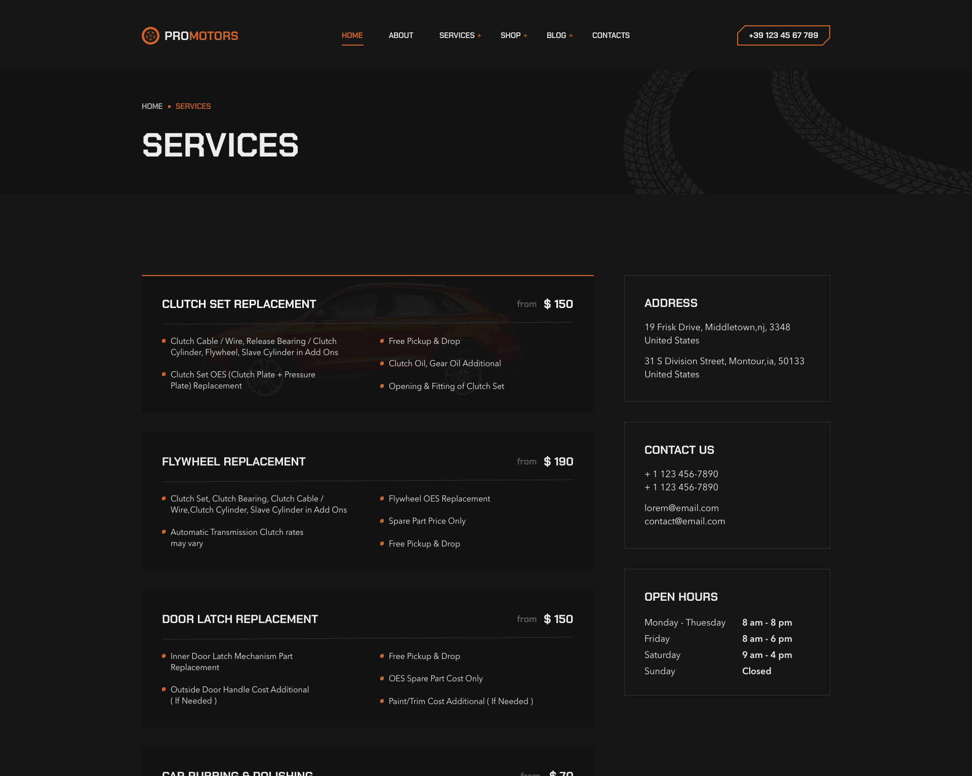 ProMotors - Service Page 2