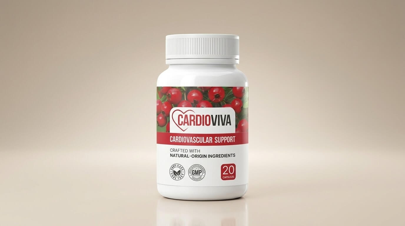 CardioViva Review : A display of natural herbal ingredients like garlic, hawthorn, and lemon balm used in CardioViva SK for heart health.