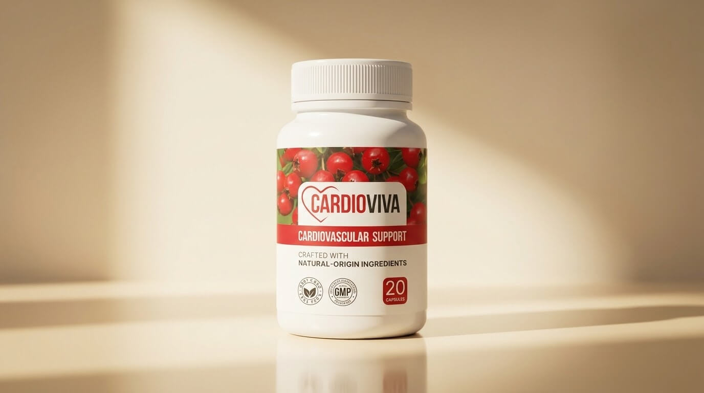 CardioViva Review : A display of natural herbal ingredients like garlic, hawthorn, and lemon balm used in CardioViva SK for heart health.
