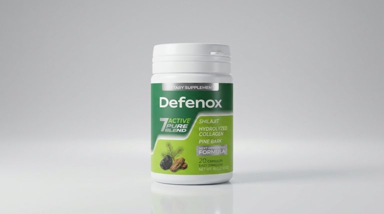 Defenox Review : A realistic bottle of Defenox capsules designed for effective prostatitis treatment and male health restoration.