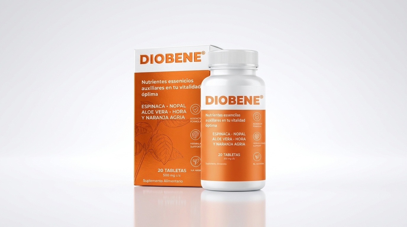 Diobene Review: Ingredientes naturales de Diobene mostrando el extracto de opuntia fresco junto a otros componentes botánicos