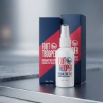 Foot Trooper Review: A professional bottle of Foot Trooper antifungal spray with its official military-grade packaging.