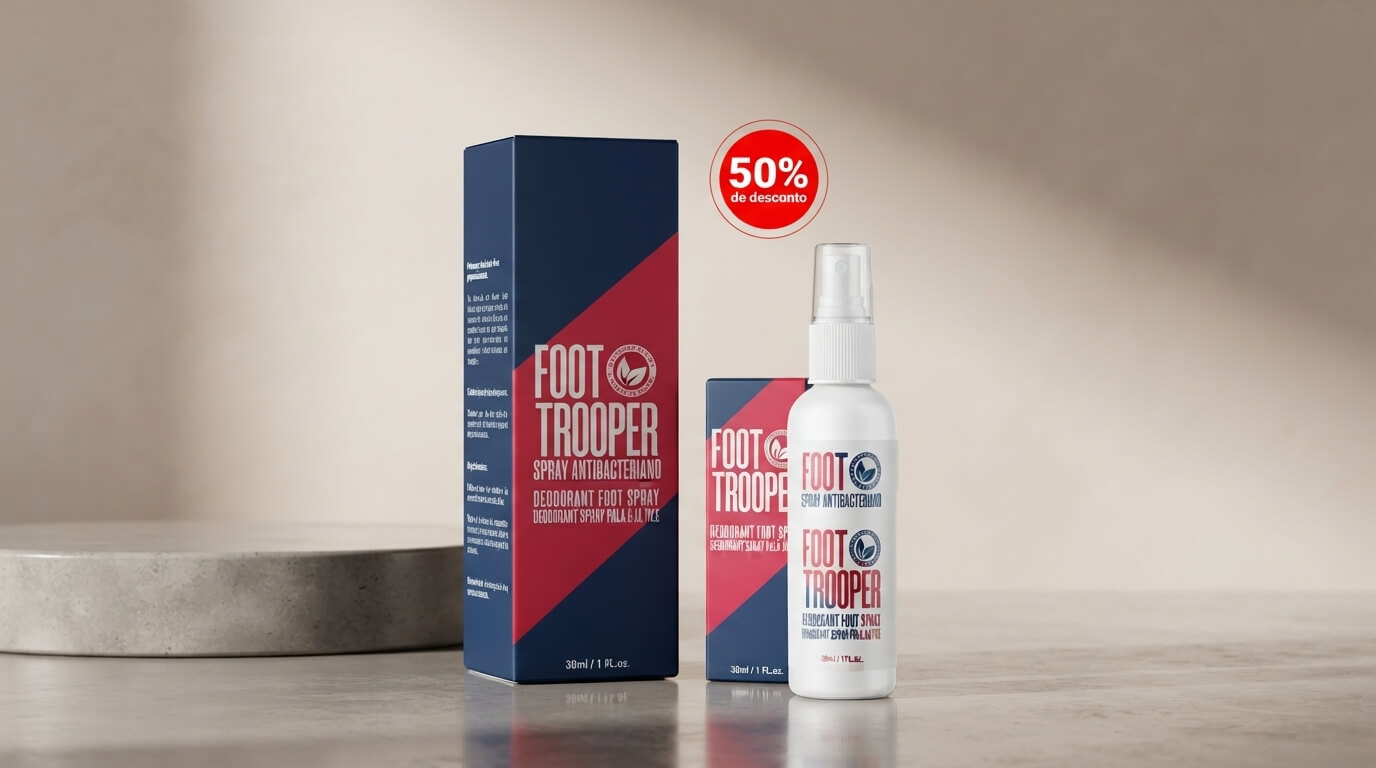 foot trooper review: Comparison of healthy skin and clear nails after using Foot Trooper spray for fungal infection.