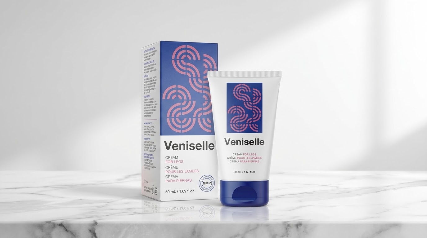 Veniselle Review: Ilustración de los ingredientes activos de Veniselle destacando la troxerutina para mejorar la circulación y la salud vascular.