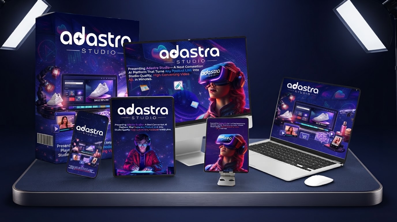 Adastra Studio Review: The Adastra Studio dashboard showing the three-step process of creating automated video campaigns for ClickBank and JVzoo