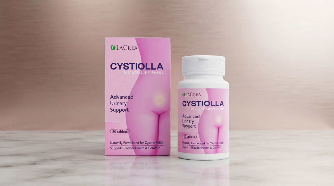 Revisión de Cystiolla: Infografía que muestra el alivio del dolor abdominal y la mejora en el control urinario tras usar Cystiolla.