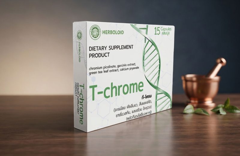 รีวิว T-Chrome อาหารเสริมลดน้ำหนัก 15 กก. ขวดผลิตภัณฑ์ของแท้